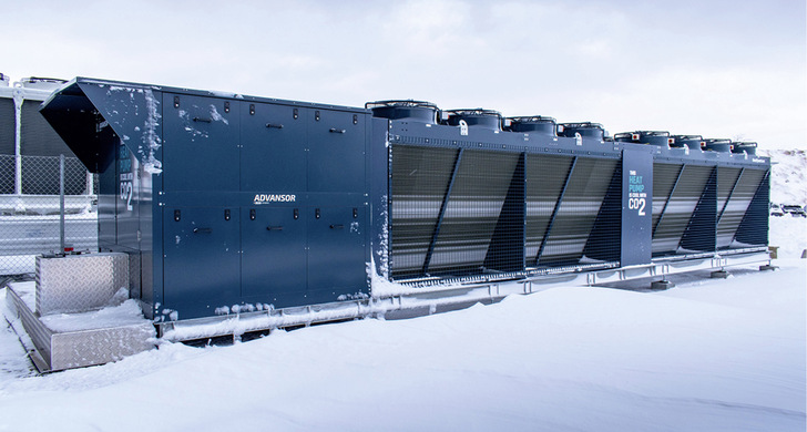 Die Großwärmepumpe Heat Quantum läuft effizient bei Temperaturen bis – 20 °C. - © Bild: Advansor