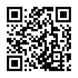 Ein schwarzweißer QR-Code auf einem einfachen weißen Hintergrund.